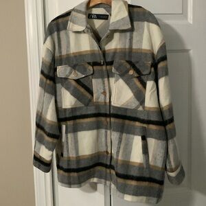 Zara wool blends shacket L NWOT